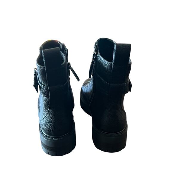 Karl Lagerfeld Maeva Leather Moto Ankle Boots Embellished Straps NEW Size 6 - Picture 5 of 9